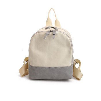 帆布背包女双肩包文艺森系韩版迷小清新撞色可爱儿童小书包幼儿园
