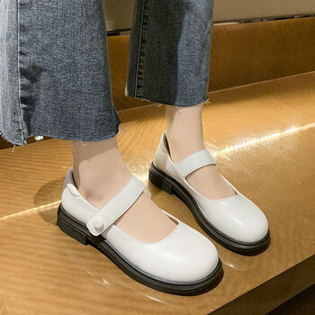 学生小学生初中生小白黑色小少女孩校服朗诵公主鞋合唱团表演出鞋子