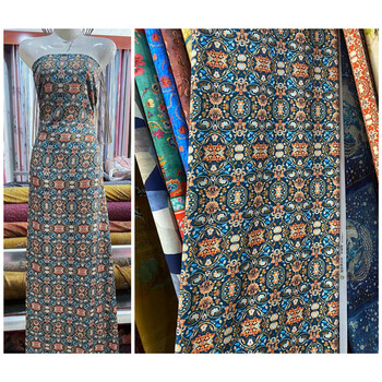 合彩美 棉绸布料人造棉布料绵绸真丝绵布料60印花旗袍服装面料 4号祥