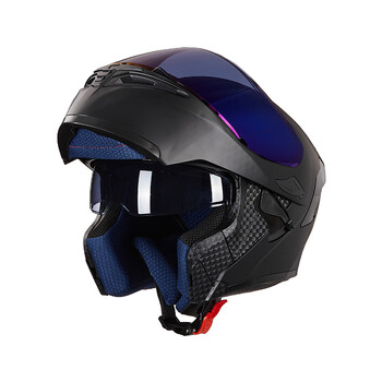 永恒头盔赛车头盔双镜片男女冬季全盔个性电动跑街机车揭面盔网红骑行