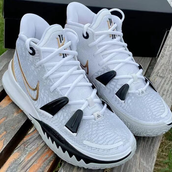 hkjl自主品牌款【可实战】欧文7代 白黑金总决赛男女同款篮球鞋男女鞋