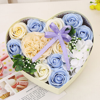 母亲节礼物玫瑰永生花康乃馨花香皂礼盒生日礼物送情人女朋友爱人老婆