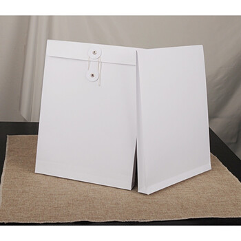 袋现货牛皮纸档案袋定制加厚彩印logo房地产档案袋定做文件袋 白色 白