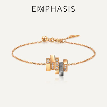 EMPHASIS艾斐诗「冠」系列18K玫瑰金钻石手链94170B 18cm