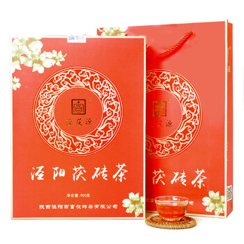 泾茯源泾阳茯茶金花茯茶手筑茯砖黑茶陕西特产感恩系列900g