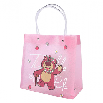 名创优品礼品袋miniso 名创优品草莓熊系列中号细闪礼品袋女学生