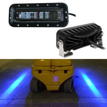 禾康led叉车红蓝光一字条线警示灯u弧型倒车灯安全区域边界指示警示灯