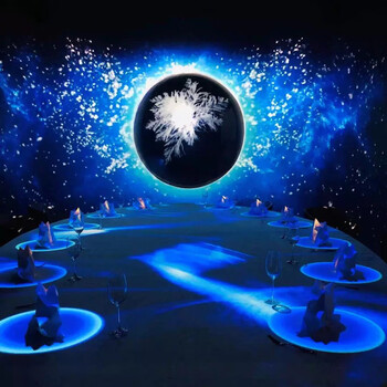 投影仪极米同款家用裸眼3d全息墙地面互动投影酒吧沉浸式5d餐厅室内