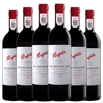 奔富（Penfolds）澳洲奔富红酒bin系列单支礼品装 整箱装 原版礼盒装干红葡萄酒 750*6 寇兰山 整箱装