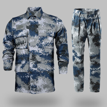 套装男空迷彩服秋冬加厚训练服套装军迷户外工作服套装空军迷彩服套装