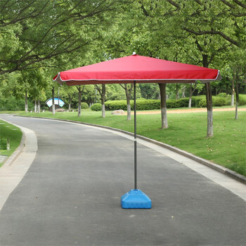 大伞摆摊 四方伞方形太阳伞商用大号户外遮阳伞大型雨伞庭院伞 红色