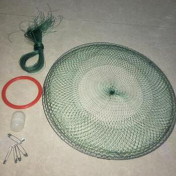 捕渔器捉龙虾神器一扫光虾笼抓虾工具三层折叠捕龙虾三圈圆形小网兜