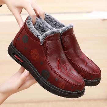 老北京布鞋女棉鞋冬季保暖防水老人鞋女加绒加厚中老年妈妈棉鞋防滑软
