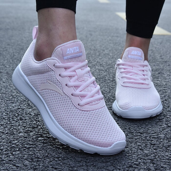 女鞋 运动鞋女学生春夏季透气网面韩版增高休闲健步鞋子 粉色-4 39码