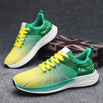 青少年帅气学生休闲运动鞋男夏季莱卡飞织网面潮鞋舒适轻便跑步鞋