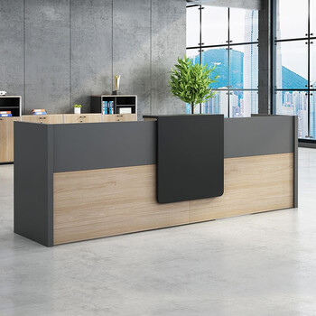 亨黎 办公家具公司板式前台酒店饭店迎宾台咨询台接待台收银台柜 3.