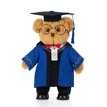 熊之家形象熊熊之家泰迪熊毕业公仔学士服小熊定制熊博士关节熊博士帽