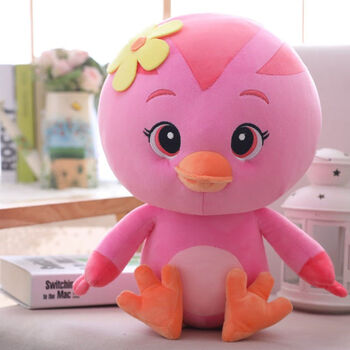 小队毛绒大号 玩具公仔布娃娃儿童宝宝睡觉抱玩偶生日礼物小鸡仔 粉色