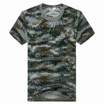 护力强  迷彩短袖t恤 军训服上衣  体能训练服 夏季圆领棉质吸汗速干