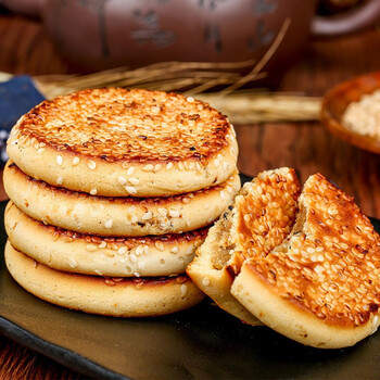 冰糖芝麻饼500g四川美食特产休闲零食老式传统手工糕点芝麻饼整箱