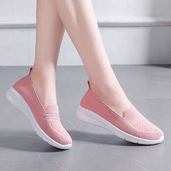 安錔夏季款老北京布鞋女时尚一脚蹬休闲运动鞋轻便软底防滑妈粉色40