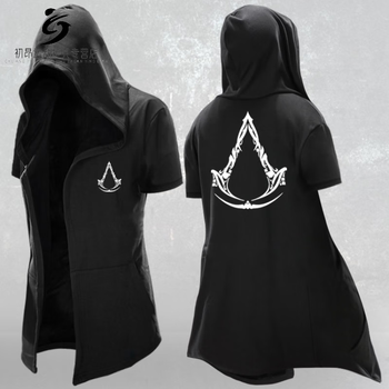 衣服春夏季英灵殿刺客幻景卫信条游戏周边外衣男帽衫风衣黑色幻景短袖