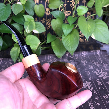 海南黄花梨精品烟斗全鬼脸满花纹经典烟丝烟仔两用超多款多样化 烟斗8