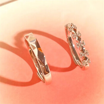 fanci范琦 为爱加冕情侣对戒925戒指小众设计纪念日送女友礼物 为爱