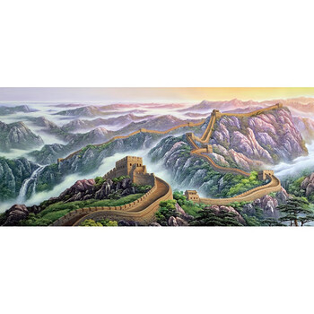 艾欧唯客厅装饰画自粘壁画万里长城靠山图办公室风水贴画沙发背景墙