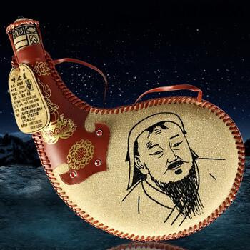 李子园马奶酒内蒙古特产奶酒38度450ml皮囊皮壶蒙古酒送礼佳品 酒送礼