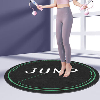 健身跳操地毯网红 跳操垫同款跳绳网红无绳防滑隔音减震圆形地毯室内