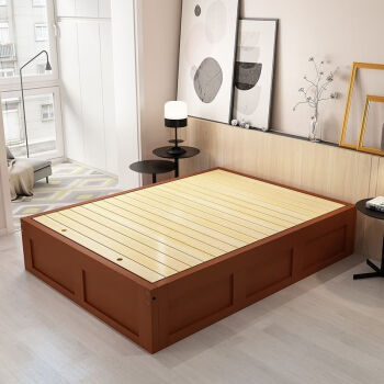 现代简约双人床现代简约双人床实木松木榻榻米箱体床单人双人床高箱