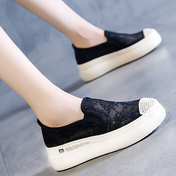 旅他她lvtata渔夫鞋女新款夏季凉鞋厚底懒人一脚蹬单鞋平底网面透气