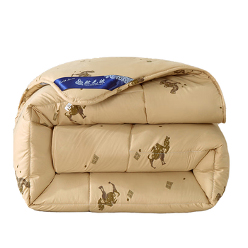 恒源祥驼绒被被子冬被加厚保暖骆驼被子冬季驼绒被驼毛被全棉被芯十斤