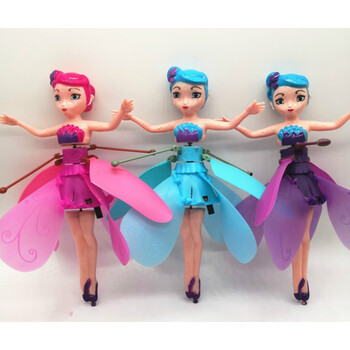 感应飞行器悬浮儿童玩具地摊飞天小仙女飞天仙子仙女新奇 紫蓝色 带