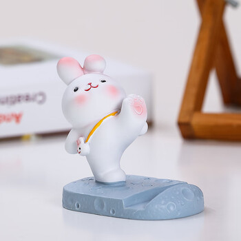 可爱小兔子手机支架桌面追剧神器懒人通用手机支撑架创意摆件 挎包