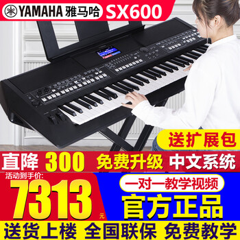 雅马哈（YAMAHA）电子琴PSR-SX600/720/920/900 61键成人专业教学直播娱乐舞台弹唱 【中文系统】SX600官方标配+U盘白金扩展包
