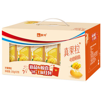 蒙牛真果粒牛奶饮品芒果250ml12礼盒装