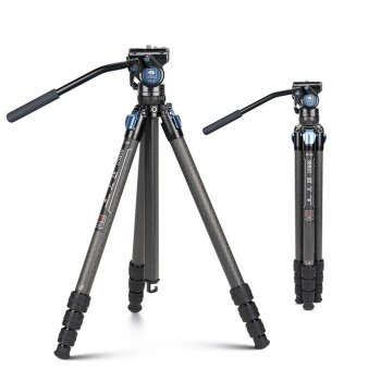 思锐ST124 VA5X碳纤维便携三脚架套装st125视频支架单反微单相机摄影支架摄像机三角架液压云台 ST125+VA5X