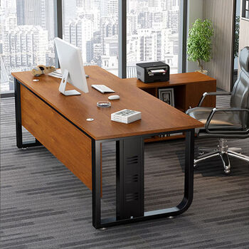 欧思林老板桌办公桌简约现代经理桌椅组合大班台单人主管总裁办公电脑