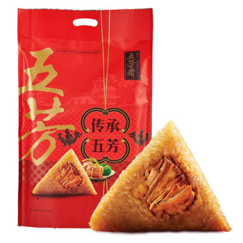 五芳斋 速冻大肉粽子 160g*6只 嘉兴特产 精选糯米 早餐食材