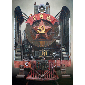 关瑞新先锋号布面油画原创保真