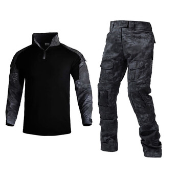 项郎夏季军训迷彩服战狼同款春夏季户外长袖cp迷彩青蛙服男军训教官