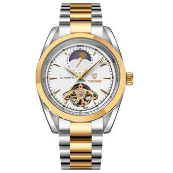 tevise瑞士tevise特威斯全自动机械表手表陀飞轮地摊防水男士795b金白