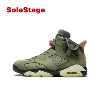 Nike Air Jordan 6 X TS AJ6 乔6 联名军绿夜光篮球鞋CN1084 CN1084-200 42【图片价格品牌报价】-京东