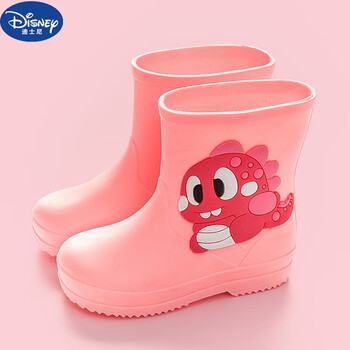 男童宝宝防滑雨靴防水小孩胶鞋女童夏季2-6岁幼儿童水鞋 粉色(普通版)