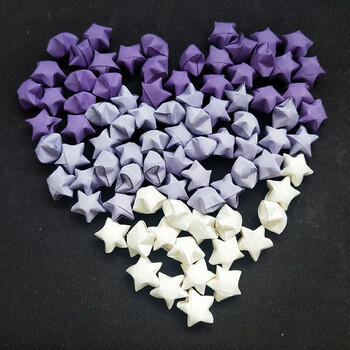 折纸星星手工幸运星成品放许愿瓶叠好的夜光闪钻闪asnsmvv 【纯色成品