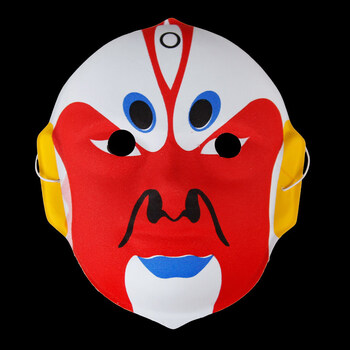 儿童中国风京剧脸谱面具男全脸植绒国粹变脸表演演出装饰挂件 33号