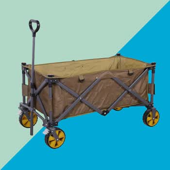 钓鱼小拉车户外营地车搬家神器折叠手拉车野营手推车拉货购物拖车全