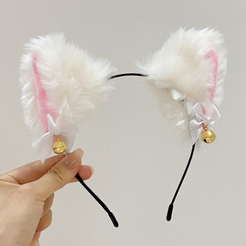 兽耳头饰毛绒铃铛小猫咪猫耳朵头饰可爱猫耳发箍兔耳朵发夹兽耳发卡